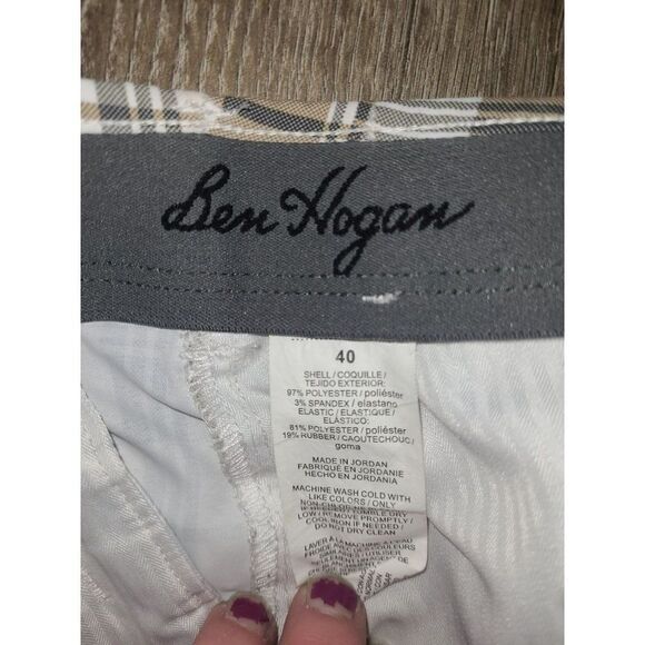 NWOT Ben Hogan Plaid Golf Shorts Size 40 - Picture 3 of 3